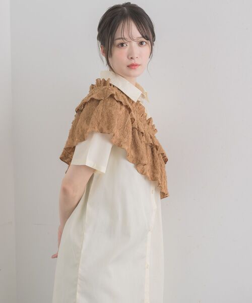 RETRO GIRL(レトロガール)の「フリルビスチェSETシャツOP(シャツワンピース・レディース・ナチュラル/ライトグレー/ブラウン・FREE)」の20枚目の写真