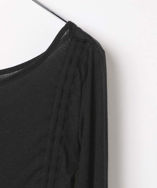 PAGEBOY(ページボーイ)の「ドロストシャーリングスリーブ(Tシャツ/カットソー・レディース・ブラック/ホワイト・FREE)」の19枚目の写真