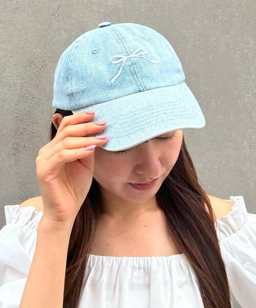 INGNI（イング）の「デニムリボンキャップ（キャップ・レディース・ブルー/ブラック・ONE SIZE）」の12枚目の写真