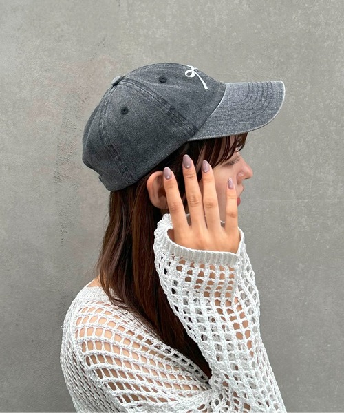 INGNI（イング）の「デニムリボンキャップ（キャップ・レディース・ブルー/ブラック・ONE SIZE）」の9枚目の写真