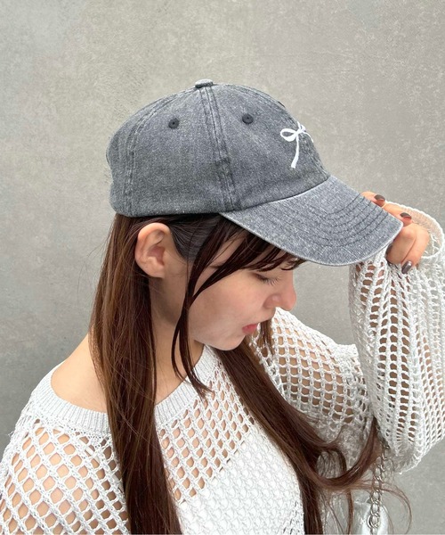INGNI（イング）の「デニムリボンキャップ（キャップ・レディース・ブルー/ブラック・ONE SIZE）」の8枚目の写真