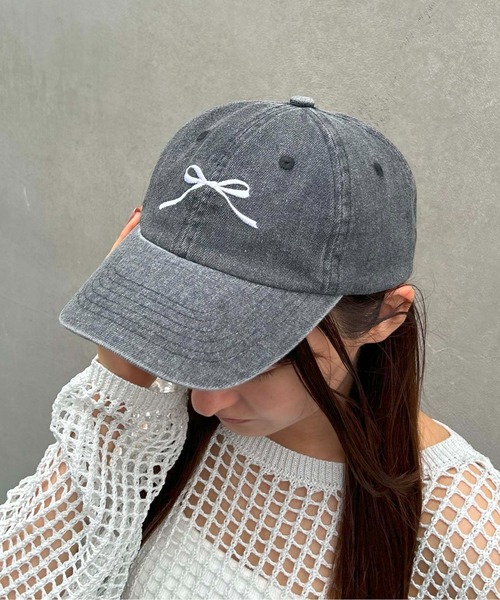 INGNI（イング）の「デニムリボンキャップ（キャップ・レディース・ブルー/ブラック・ONE SIZE）」の10枚目の写真