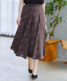 フラワープリントスカート