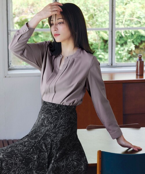 フラワープリントスカート（スカート）｜Tiaclasse（ティアクラッセ）