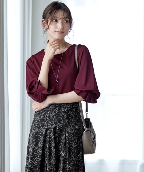 フラワープリントスカート（スカート）｜Tiaclasse（ティアクラッセ）