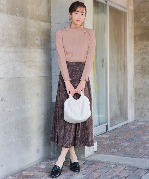 フラワープリントスカート（スカート）｜Tiaclasse（ティアクラッセ）