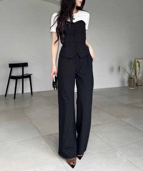 ROYAL PARTY(ロイヤルパーティー)の「ドットワイドパンツ(その他パンツ・レディース・グレー/ブラック/その他1・FREE)」の11枚目の写真