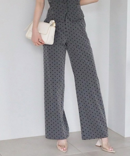 ROYAL PARTY(ロイヤルパーティー)の「ドットワイドパンツ(その他パンツ・レディース・グレー/ブラック/その他1・FREE)」の7枚目の写真
