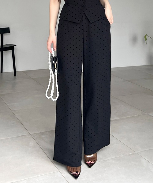 ROYAL PARTY(ロイヤルパーティー)の「ドットワイドパンツ(その他パンツ・レディース・グレー/ブラック/その他1・FREE)」の12枚目の写真