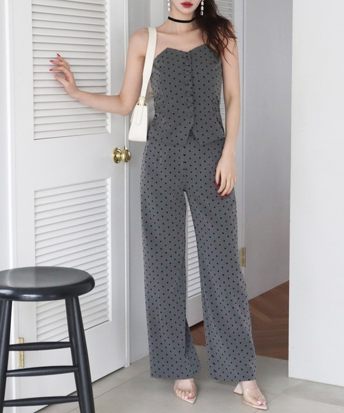 ROYAL PARTY(ロイヤルパーティー)の「ドットワイドパンツ(その他パンツ・レディース・グレー/ブラック/その他1・FREE)」の5枚目の写真