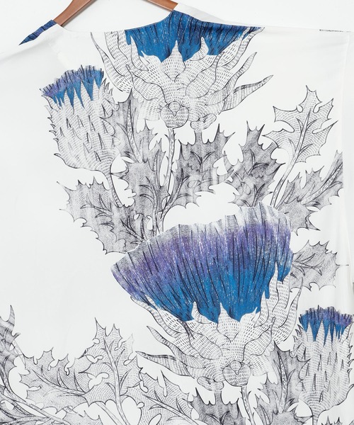 カヤ(カヤ)の「【カヤ】薊乃長羽織(カーディガン/ボレロ・レディース・スミクロ/パープル系その他/ホワイト×ブルー・FREE)」の5枚目の写真