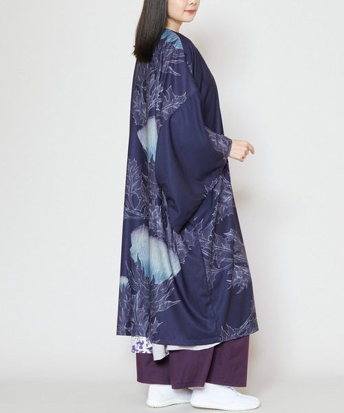 カヤ(カヤ)の「【カヤ】薊乃長羽織(カーディガン/ボレロ・レディース・スミクロ/パープル系その他/ホワイト×ブルー・FREE)」の21枚目の写真