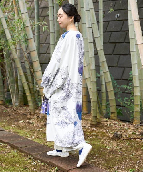 カヤ(カヤ)の「【カヤ】薊乃長羽織(カーディガン/ボレロ・レディース・スミクロ/パープル系その他/ホワイト×ブルー・FREE)」の7枚目の写真