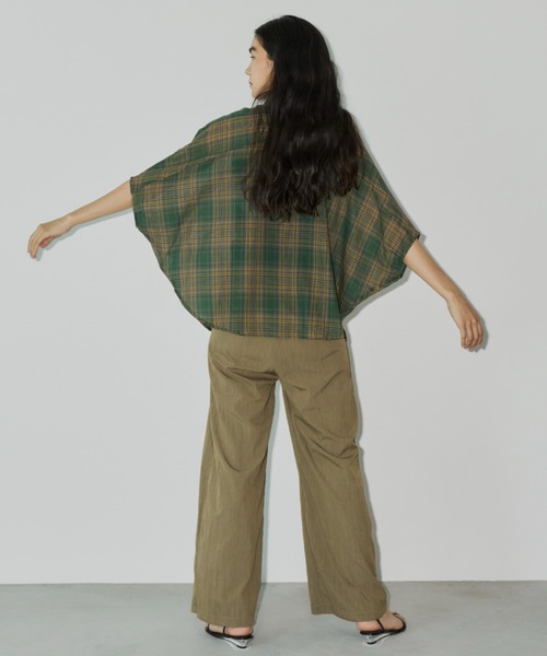 Libra Cue（リブラ キュー）の「タックスラックスパンツ（スラックス・レディース・ベージュ/ネイビー・FREE）」の8枚目の写真