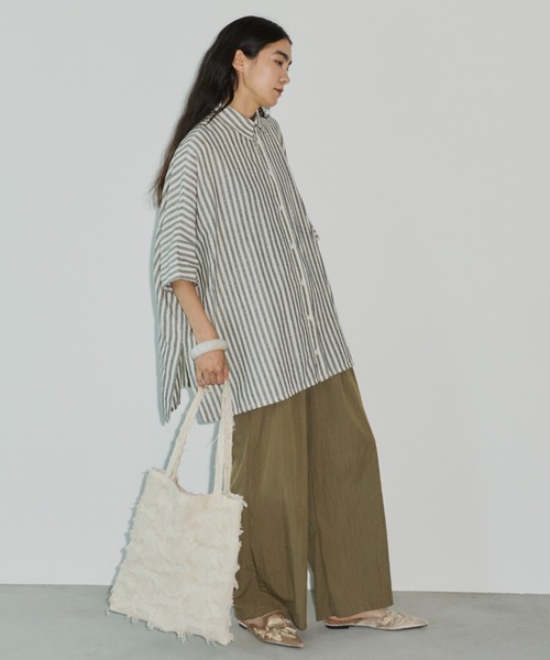 Libra Cue（リブラ キュー）の「タックスラックスパンツ（スラックス・レディース・ベージュ/ネイビー・FREE）」の10枚目の写真