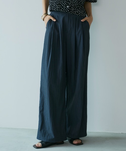 Libra Cue（リブラ キュー）の「タックスラックスパンツ（スラックス・レディース・ベージュ/ネイビー・FREE）」の20枚目の写真