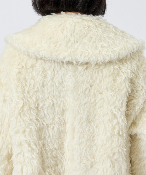 HARUNOBUMURATA(ハルノブムラタ)の「【HARUNOBUMURATA/ハルノブムラタ】KADIA/WOOL MOHAIR BOA JACKET/ウールモヘアボアジャケット/ムートンジャケット(ムートンコート・レディース・ブラウン/キナリ・34)」の13枚目の写真