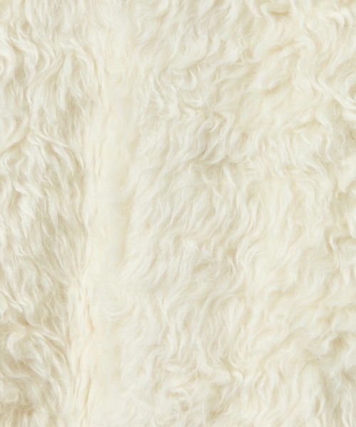 HARUNOBUMURATA(ハルノブムラタ)の「【HARUNOBUMURATA/ハルノブムラタ】KADIA/WOOL MOHAIR BOA JACKET/ウールモヘアボアジャケット/ムートンジャケット(ムートンコート・レディース・ブラウン/キナリ・34)」の15枚目の写真