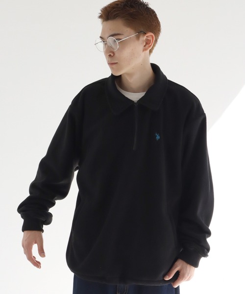 U.S. POLO ASSN.(ユーエスポロアッスン)の「【U.S. POLO ASSN./ユーエスポロアッスン】フリース ハーフジップ アノラック(ポロシャツ・メンズ・ブラック/杢グレー/ボルドー/ネイビー/ベージュ・M/LL/L)」の20枚目の写真