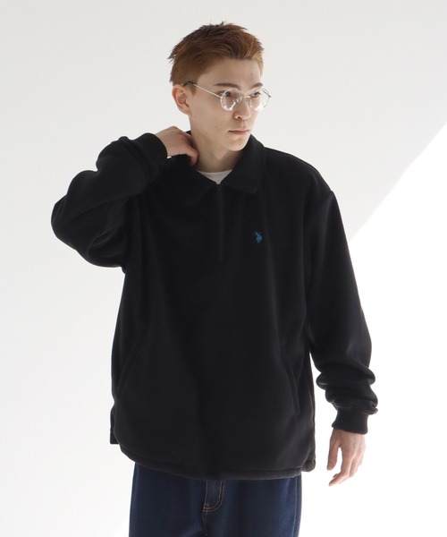 U.S. POLO ASSN.(ユーエスポロアッスン)の「【U.S. POLO ASSN./ユーエスポロアッスン】フリース ハーフジップ アノラック(ポロシャツ・メンズ・ブラック/杢グレー/ボルドー/ネイビー/ベージュ・M/LL/L)」の21枚目の写真