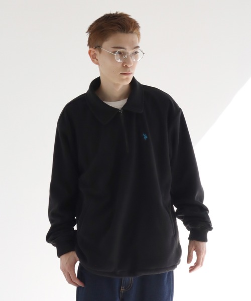 U.S. POLO ASSN.(ユーエスポロアッスン)の「【U.S. POLO ASSN./ユーエスポロアッスン】フリース ハーフジップ アノラック(ポロシャツ・メンズ・ブラック/杢グレー/ボルドー/ネイビー/ベージュ・M/LL/L)」の22枚目の写真