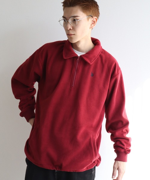 U.S. POLO ASSN.(ユーエスポロアッスン)の「【U.S. POLO ASSN./ユーエスポロアッスン】フリース ハーフジップ アノラック(ポロシャツ・メンズ・ブラック/杢グレー/ボルドー/ネイビー/ベージュ・M/LL/L)」の11枚目の写真
