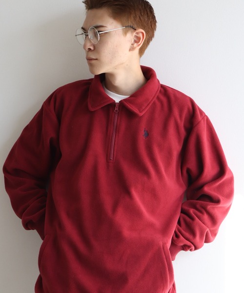 U.S. POLO ASSN.(ユーエスポロアッスン)の「【U.S. POLO ASSN./ユーエスポロアッスン】フリース ハーフジップ アノラック(ポロシャツ・メンズ・ブラック/杢グレー/ボルドー/ネイビー/ベージュ・M/LL/L)」の10枚目の写真