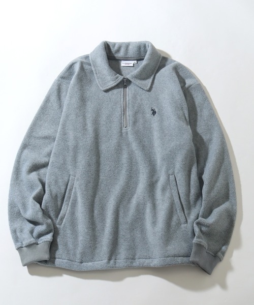 U.S. POLO ASSN.(ユーエスポロアッスン)の「【U.S. POLO ASSN./ユーエスポロアッスン】フリース ハーフジップ アノラック(ポロシャツ・メンズ・ブラック/杢グレー/ボルドー/ネイビー/ベージュ・M/LL/L)」の16枚目の写真