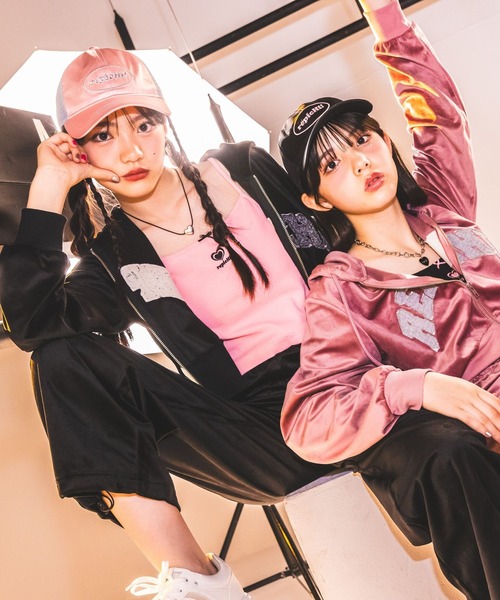 repipi armario(レピピ アルマリオ)の「【HOnOKAコラボ】サテンメッシュCAP(キャップ・キッズ・ブラック/ブルー/ピンク・FREE)」の6枚目の写真