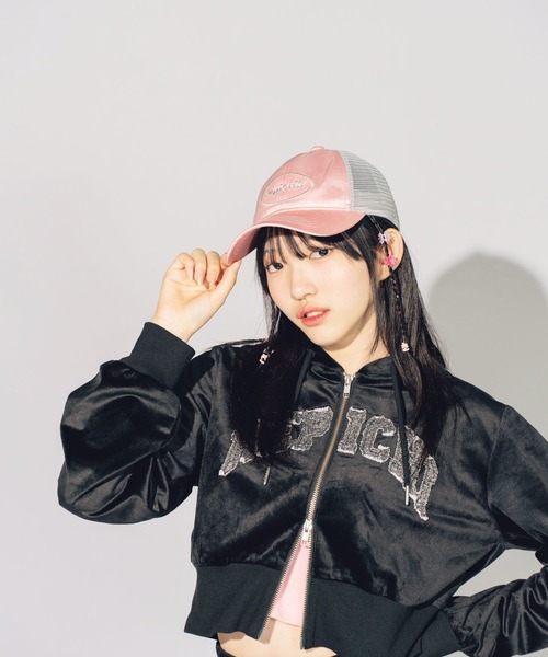 repipi armario(レピピ アルマリオ)の「【HOnOKAコラボ】サテンメッシュCAP(キャップ・キッズ・ブラック/ブルー/ピンク・FREE)」の10枚目の写真