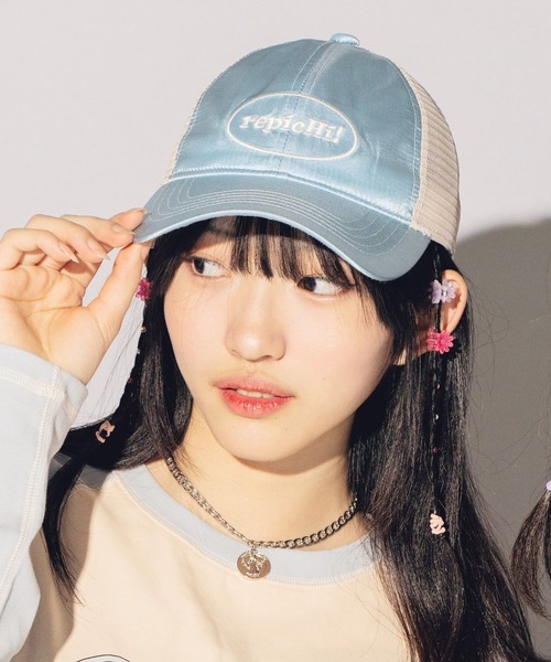 repipi armario(レピピ アルマリオ)の「【HOnOKAコラボ】サテンメッシュCAP(キャップ・キッズ・ブラック/ブルー/ピンク・FREE)」の13枚目の写真
