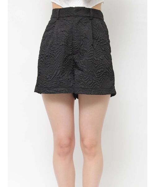 ショートパンツ キュロット EVRIS エヴリス　エブリス　RUNWAY エヴリス EVRIS フェイクレザーショートパンツ （グレー