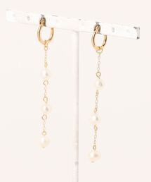 【Milimili】淡水パールチェーンピアス