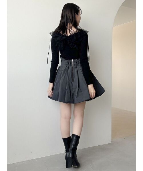 【今季商品】OriensJOURNALSTANDARDバルーンミニスカート　黒 LADY LIKE スカート 「春夏新作」バルーンミニスカート
