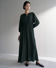 セール】リネンレーヨン スキッパー ワンピース（ワンピース）｜UNFILO
