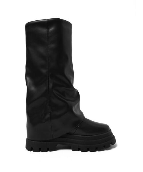 WEGO（ウィゴー）の「WEGO/シャーリングカバーロングブーツ（ブーツ・レディース・ブラック・LARGE/MEDIUM）」の6枚目の写真