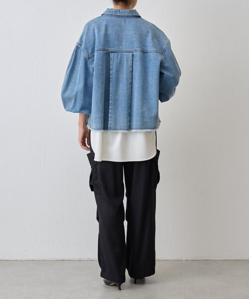 BEARDSLEY（ビアズリー）の「トロミカーゴパンツ（その他パンツ・レディース・ライトグレー/ブラック・FREE）」の6枚目の写真