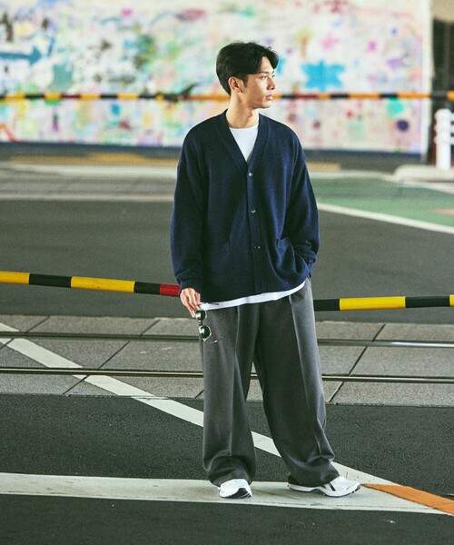 COS リラックスフィット ポロカーディガン ブルー FREAK'S STORE カーディガン 限定展開 Relax Fit スウェット