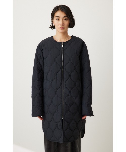 crie conforto(クリーコンフォルト)の「バックギャザーキルティングコート アウター / 秋服 / 冬服(ミリタリージャケット・レディース・ブラック/カーキ/アイボリー・FREE)」の7枚目の写真