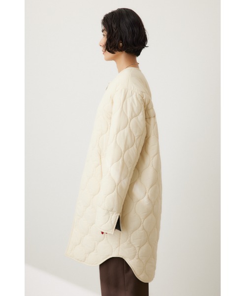 crie conforto(クリーコンフォルト)の「バックギャザーキルティングコート アウター / 秋服 / 冬服(ミリタリージャケット・レディース・ブラック/カーキ/アイボリー・FREE)」の22枚目の写真