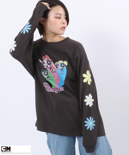 Salong hameu（サロン ハミュー）の「THE POWERPUFF GIRLS（パワーパフ ガールズ）キャラクタープリントロンT レディース メンズ ユニセックス/長袖（Tシャツ/カットソー・レディース・ホワイト/ブラック系その他2/ブラック系その他/ホワイト系その他/ホワイト系その他2/ブラック系その他3・M）」の22枚目の写真