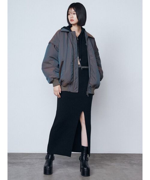 ニットスカート スカート レディース ボトムス ロング 柄・再販