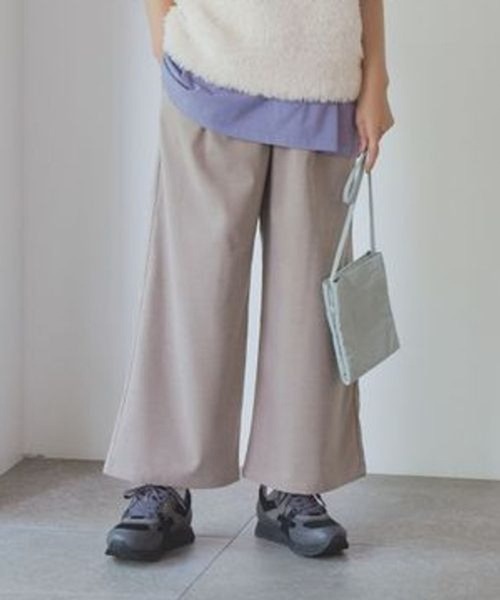 studio CLIP（スタディオクリップ）の「【みんなのリクエストパンツ】TRスッキリタックワイドパンツ[プチサイズあり]（その他パンツ・レディース・チャコール/モカ/その他1/ベージュ/ブラック/ブルー・PF/X-LARGE/XXX-LARGE/MEDIUM/SMALL/XX-LARGE/LARGE）」の7枚目の写真