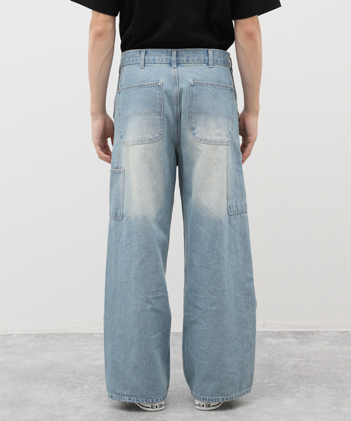 417 EDIFICE(フォーワンセブンエディフィス)の「”WIDE Leg Flare” ダブルニーパンツ(デニムパンツ・メンズ・ネイビー/ホワイト系その他/ブラック・LARGE/MEDIUM)」の17枚目の写真