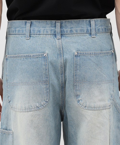 417 EDIFICE(フォーワンセブンエディフィス)の「”WIDE Leg Flare” ダブルニーパンツ(デニムパンツ・メンズ・ネイビー/ホワイト系その他/ブラック・LARGE/MEDIUM)」の19枚目の写真