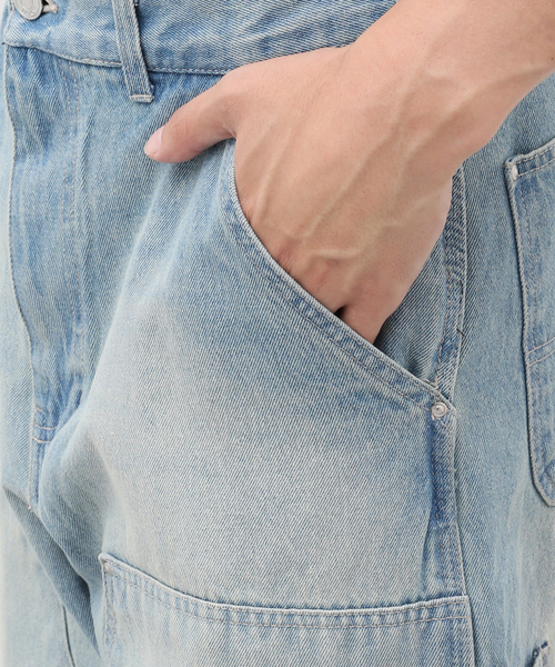 417 EDIFICE(フォーワンセブンエディフィス)の「”WIDE Leg Flare” ダブルニーパンツ(デニムパンツ・メンズ・ネイビー/ホワイト系その他/ブラック・LARGE/MEDIUM)」の21枚目の写真