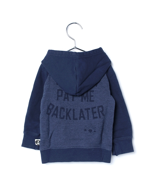 RUGGEDWORKS（ラゲッドワークス）の「TC裏毛パーカー(80～140㎝)（パーカー・キッズ・ダークブルー/ダークパープル/チャコールグレー・140cm/110cm/100cm/90cm/120cm/80ｃｍ/130cm）」の4枚目の写真