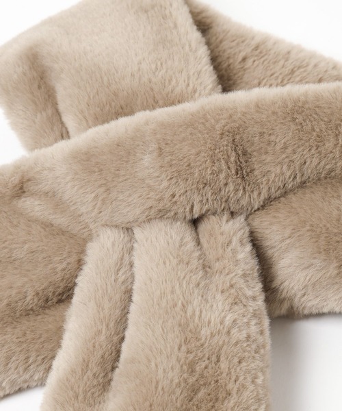 GLOBAL WORK(グローバルワーク)の「洗えるフワフワティペット/147474(ネックウォーマー/スヌード・キッズ・アイボリー/モカ・ONE SIZE)」の7枚目の写真