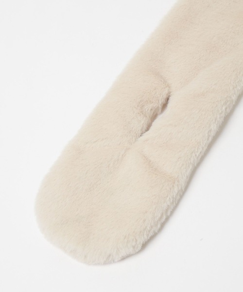 GLOBAL WORK(グローバルワーク)の「洗えるフワフワティペット/147474(ネックウォーマー/スヌード・キッズ・アイボリー/モカ・ONE SIZE)」の9枚目の写真