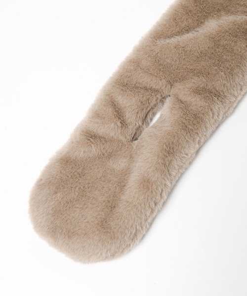 GLOBAL WORK(グローバルワーク)の「洗えるフワフワティペット/147474(ネックウォーマー/スヌード・キッズ・アイボリー/モカ・ONE SIZE)」の10枚目の写真